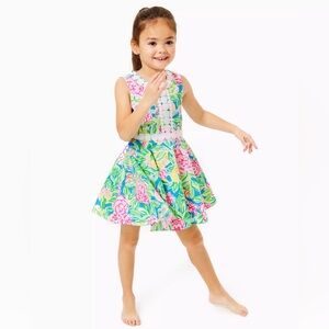 Lilly Pulitzer NWT Girls Idala Dress Grove Garden retails $108 size 5